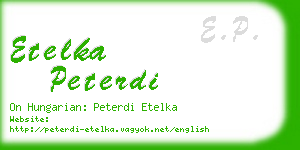 etelka peterdi business card